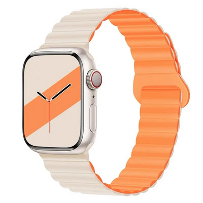 Μαγνητικό λουρί σιλικόνης για Apple Watch Band Ultra 49mm 45mm 44mm 40mm 41mm Βραχιόλι για τη σειρά iWatch Ultra 8 7 6 SE 5 4 3