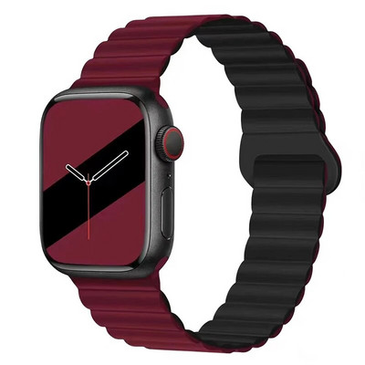 Μαγνητικό λουρί σιλικόνης για Apple Watch Band Ultra 49mm 45mm 44mm 40mm 41mm Βραχιόλι για τη σειρά iWatch Ultra 8 7 6 SE 5 4 3