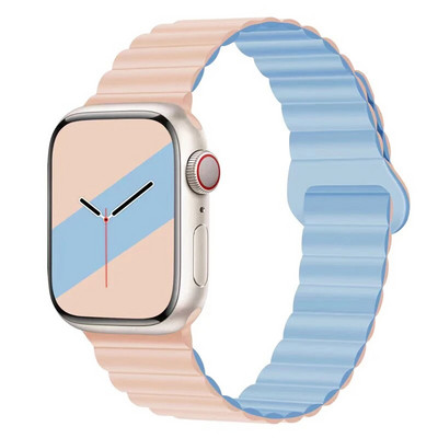 Μαγνητικό λουρί σιλικόνης για Apple Watch Band Ultra 49mm 45mm 44mm 40mm 41mm Βραχιόλι για τη σειρά iWatch Ultra 8 7 6 SE 5 4 3