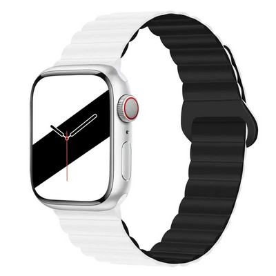 Μαγνητικό λουρί σιλικόνης για Apple Watch Band Ultra 49mm 45mm 44mm 40mm 41mm Βραχιόλι για τη σειρά iWatch Ultra 8 7 6 SE 5 4 3