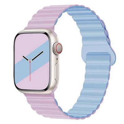 Μαγνητικό λουρί σιλικόνης για Apple Watch Band Ultra 49mm 45mm 44mm 40mm 41mm Βραχιόλι για τη σειρά iWatch Ultra 8 7 6 SE 5 4 3