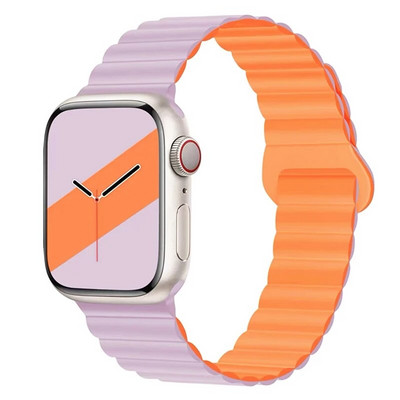 Μαγνητικό λουρί σιλικόνης για Apple Watch Band Ultra 49mm 45mm 44mm 40mm 41mm Βραχιόλι για τη σειρά iWatch Ultra 8 7 6 SE 5 4 3