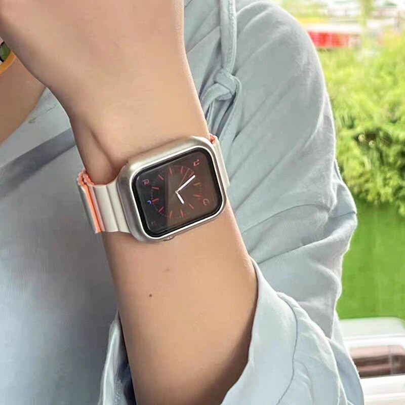 Μαγνητικό λουρί σιλικόνης για Apple Watch Band Ultra 49mm 45mm 44mm 40mm 41mm Βραχιόλι για τη σειρά iWatch Ultra 8 7 6 SE 5 4 3