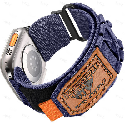 Tactical Alpine Sports Strap for Apple Watch Band Series 9 8 7 6 5 Ultra 2 49mm Nylon Strap 45mm 44mm 42mm 41mm 38mm 40mm 41mm
