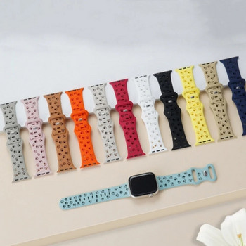 Каишка за Apple Watch Band 44mm 42mm 40mm 41mm 49mm 45mm Hollow-Out Silicone Correa Bracelet iWatch Series SE 8 9 7 6 5 Ultra 2