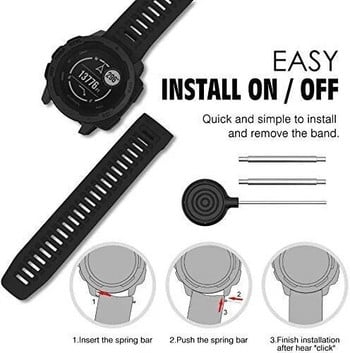 Βραχιόλι σιλικόνης για Garmin Instinct Αντικατάσταση λουράκι μπάντας Smart Watch για Garmin Instinct