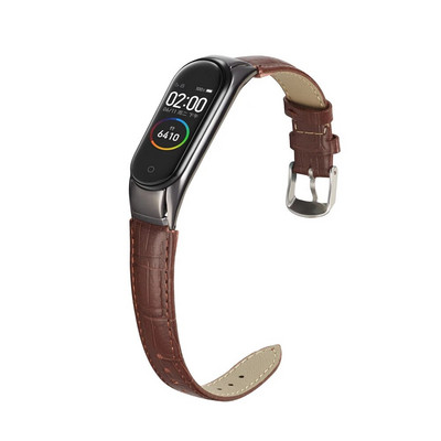 Essidi Δερμάτινο λουράκι με θήκη για Xiaomi Mi Band 8 7 6 5 4 3 Γυναικείο ρολόι βραχιόλι ζώνη για Mi band 8 7 6 5 Band Correa