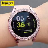 Διαμαντένιο κάλυμμα δύο σειρών Για Samsung Galaxy Watch 6 5 4 40mm 44 Προστατευτική θήκη προφυλακτήρα Για Samsung Galaxy Active 2 44mm αξεσουάρ