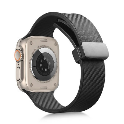 Remeni od karbonskih vlakana za Apple watch ultra band 44 mm 45 mm 49 mm 40 mm 41 mm 42 mm 38 mm 45 mm Silikonska narukvica iWatch Series 7 8 se 6