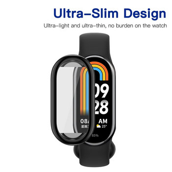TPU меко защитно покритие за Xiaomi Mi Band 8 Case Full Screen Protector Shell Bumper Plated Cases for Mi Band 8 smart watch
