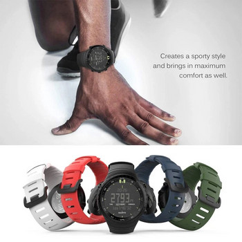 YAYUU Каишка за часовник за Suunto Core Мека силиконова резервна спортна каишка за китка с метална закопчалка за Suunto Core Smartwatch