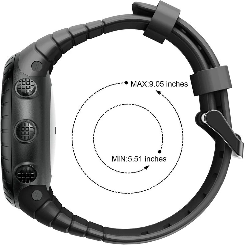 YAYUU λουράκι ρολογιού για Suunto Core Soft Silicone Sport Bands με μεταλλικό κούμπωμα για Suunto Core Smartwatch