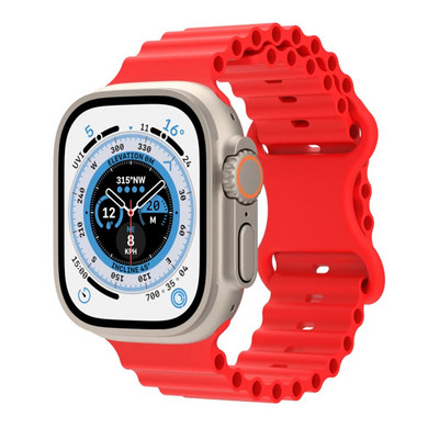 Ocean Silicone Strap for Apple Watch 49mm 45mm 41mm 44mm 40mm 42mm 38mm Breathable Bracelet Wristband Ultra 8 7 6 5 4 3 SE Band