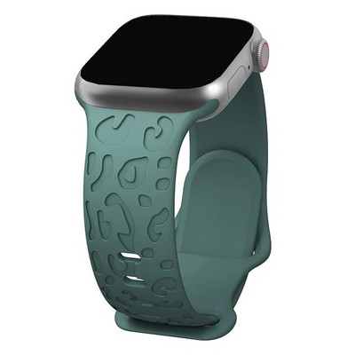 Graveeritud rihm Apple Watchi rihma jaoks 45 mm 44 mm 49 mm 40 mm 42 mm 38 mm 41 mm silikoonist käevõru correa iWatch seeria 3 5 6 se ultra 7 8