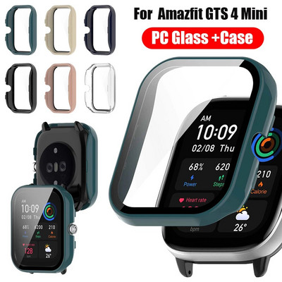 Γυάλινη θήκη PC+9H για Huami Amazfit GTS 4 mini 2mini GTS3 Προφυλακτήρας πλαισίου έξυπνου ρολογιού για Amazfit GTS4 mini Cover Shell