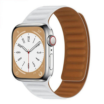 Λουράκι Silicone Link Για λουράκι ρολογιού Apple 44mm 45mm 49mm 40mm 41mm Βραχιόλι Magnetic Loop correa σειρά iWatch 5 3 se 6 7 8 ultra