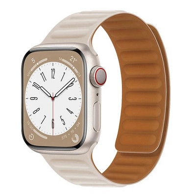 Λουράκι Silicone Link Για λουράκι ρολογιού Apple 44mm 45mm 49mm 40mm 41mm Βραχιόλι Magnetic Loop correa σειρά iWatch 5 3 se 6 7 8 ultra