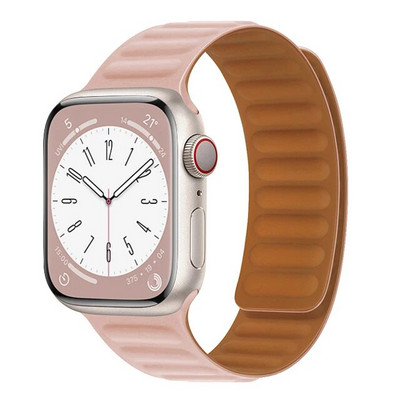 Λουράκι Silicone Link Για λουράκι ρολογιού Apple 44mm 45mm 49mm 40mm 41mm Βραχιόλι Magnetic Loop correa σειρά iWatch 5 3 se 6 7 8 ultra