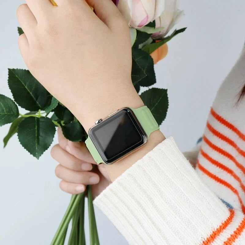 Λουράκι Silicone Link Για λουράκι ρολογιού Apple 44mm 45mm 49mm 40mm 41mm Βραχιόλι Magnetic Loop correa σειρά iWatch 5 3 se 6 7 8 ultra