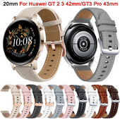 20 mm siksniņa Huawei pulkstenim GT3 GT 3 42 mm ādas siksniņa Honor Magic 2/ESGT2 42 mm siksniņa Huawei GT 3 Pro 43 mm Correa