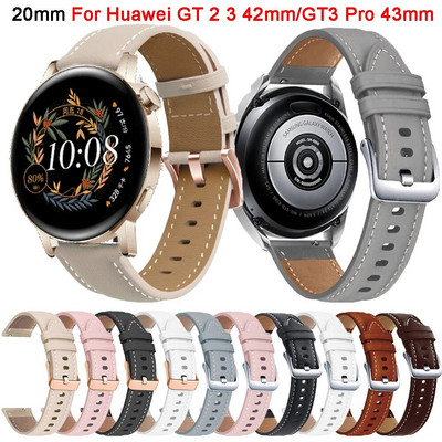 20 мм каишка за Huawei Watch GT3 GT 3 42 мм кожена каишка за Honor Magic 2/ESGT2 42 мм каишка за часовник за Huawei GT 3 Pro 43 мм Correa