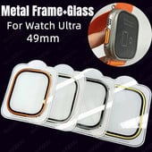 Metalni okvir+staklo za Apple Watch Ultra 49mm Full Cover Screen Protector Film na Apple iWatch Ultra 49mm watch ultra 2 Glass