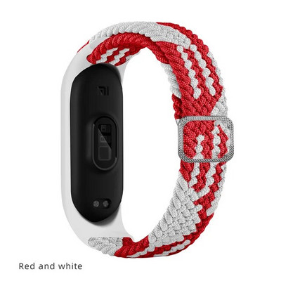 Za Mi Band 6 7 5 Narukvica s 4 remenčića Najlonska pletena višebojna sportska solo narukvica s petljom za Mi band 6 7 remenčić Ručni sat