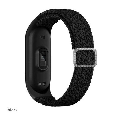 Za Mi Band 6 7 5 Narukvica s 4 remenčića Najlonska pletena višebojna sportska solo narukvica s petljom za Mi band 6 7 remenčić Ručni sat