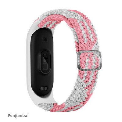 Za Mi Band 6 7 5 Narukvica s 4 remenčića Najlonska pletena višebojna sportska solo narukvica s petljom za Mi band 6 7 remenčić Ručni sat