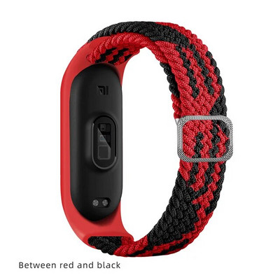Za Mi Band 6 7 5 Narukvica s 4 remenčića Najlonska pletena višebojna sportska solo narukvica s petljom za Mi band 6 7 remenčić Ručni sat