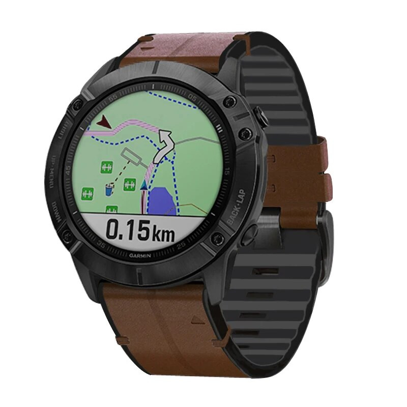 26 mm ātri noņemama ādas siksniņa Garmin fenix5x puls/6X GPS pulksteņa aproces nomaiņai Mīkstas modes rokassprādzes aksesuāri