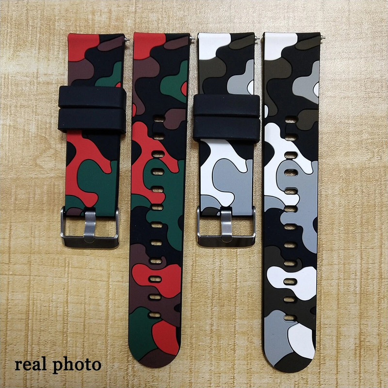 Kamuflažna narukvica za Huawei Watch 3 GT3 Pro Silikonski remen za Huawei Watch GT 3 42mm 46mm Runner Zamjena narukvice Narukvica Remen