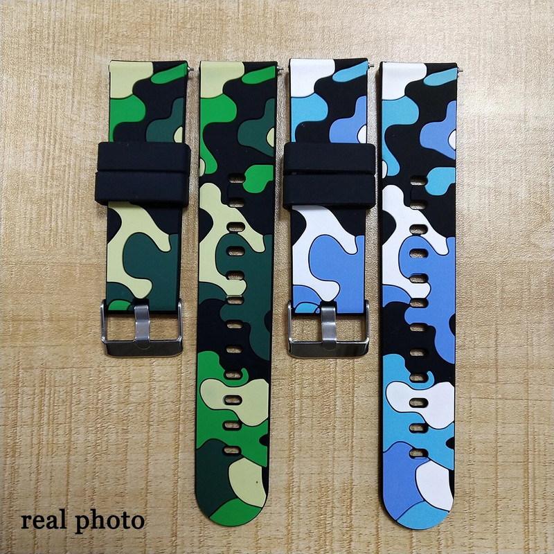 Kamuflažna narukvica za Huawei Watch 3 GT3 Pro Silikonski remen za Huawei Watch GT 3 42mm 46mm Runner Zamjena narukvice Narukvica Remen