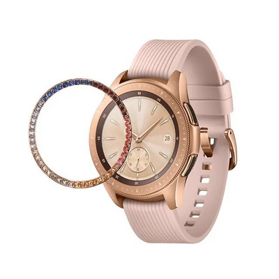 Bling Bezel priekš Samsung Galaxy Watch 42 mm rāmja vāciņš dimanta metāla gredzens, lipīgs aizsargs, vāciņš pret skrāpējumiem pulksteņa piederumi