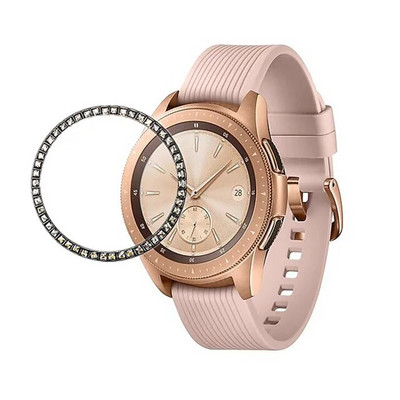 Bling Bezel priekš Samsung Galaxy Watch 42 mm rāmja vāciņš dimanta metāla gredzens, lipīgs aizsargs, vāciņš pret skrāpējumiem pulksteņa piederumi