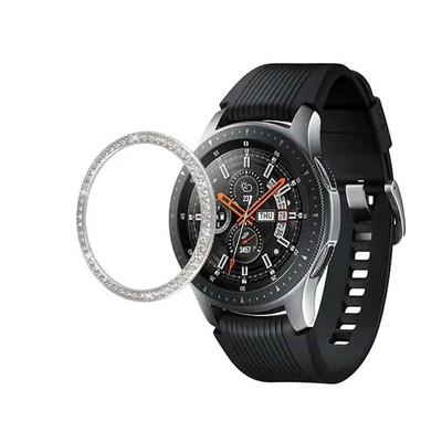 Bling Bezel priekš Samsung Galaxy Watch 42 mm rāmja vāciņš dimanta metāla gredzens, lipīgs aizsargs, vāciņš pret skrāpējumiem pulksteņa piederumi