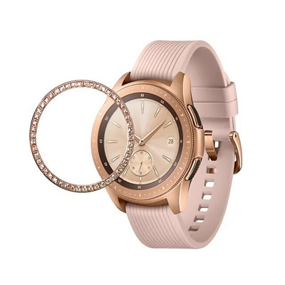 Bling Bezel priekš Samsung Galaxy Watch 42 mm rāmja vāciņš dimanta metāla gredzens, lipīgs aizsargs, vāciņš pret skrāpējumiem pulksteņa piederumi