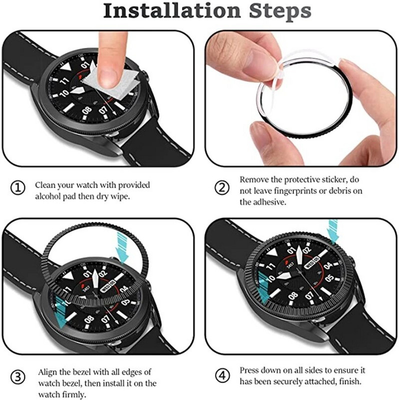 Μεταλλικό κάλυμμα στεφάνης Για Samsung Galaxy Watch 4 5 6 44mm 40mm Classic 43mm 47mm Anti Scratch Bezel Galaxy Watch 3 45mm 41mm