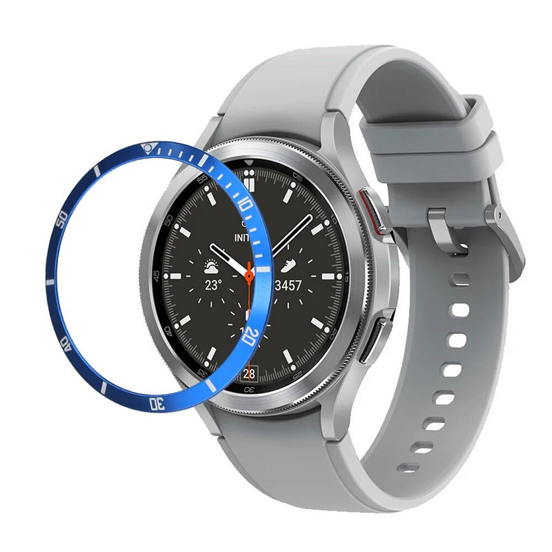 Μεταλλικό πλαίσιο για Samsung Galaxy Watch 4 Classic 46mm 42mm 42mm Gear S3 Frontier Cover Αυτοκόλλητη θήκη Αξεσουάρ δακτυλίου ζυγαριάς Smart Watch