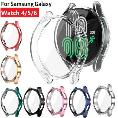 Óratok Samsung Galaxy Watch 4/5/6 40mm 44mm képernyővédő fólia TPU sokoldalú lökhárító védőburkolat 6 óra 40mm44mm-hez