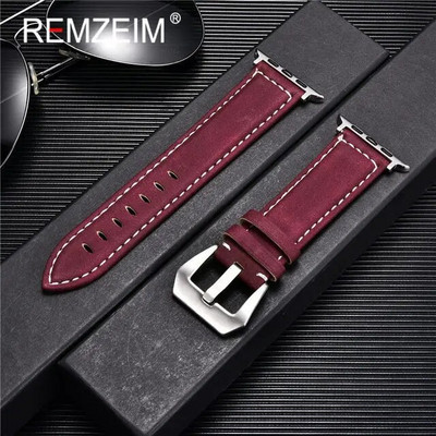 Ματ δερμάτινο λουράκι για Apple Watch Band 49/45/44/42/41/40/38mm Smartwatch Accessories Bracelet iWatch Ultra/8/7/SE/6/5/4/3/2/1