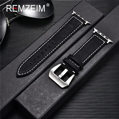 Ματ δερμάτινο λουράκι για Apple Watch Band 49/45/44/42/41/40/38mm Smartwatch Accessories Bracelet iWatch Ultra/8/7/SE/6/5/4/3/2/1