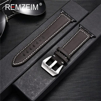 Ματ δερμάτινο λουράκι για Apple Watch Band 49/45/44/42/41/40/38mm Smartwatch Accessories Bracelet iWatch Ultra/8/7/SE/6/5/4/3/2/1