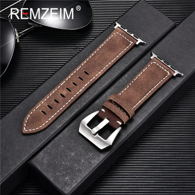 Ματ δερμάτινο λουράκι για Apple Watch Band 49/45/44/42/41/40/38mm Smartwatch Accessories Bracelet iWatch Ultra/8/7/SE/6/5/4/3/2/1