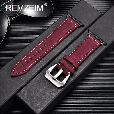 Ματ δερμάτινο λουράκι για Apple Watch Band 49/45/44/42/41/40/38mm Smartwatch Accessories Bracelet iWatch Ultra/8/7/SE/6/5/4/3/2/1
