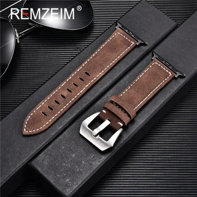 Ματ δερμάτινο λουράκι για Apple Watch Band 49/45/44/42/41/40/38mm Smartwatch Accessories Bracelet iWatch Ultra/8/7/SE/6/5/4/3/2/1