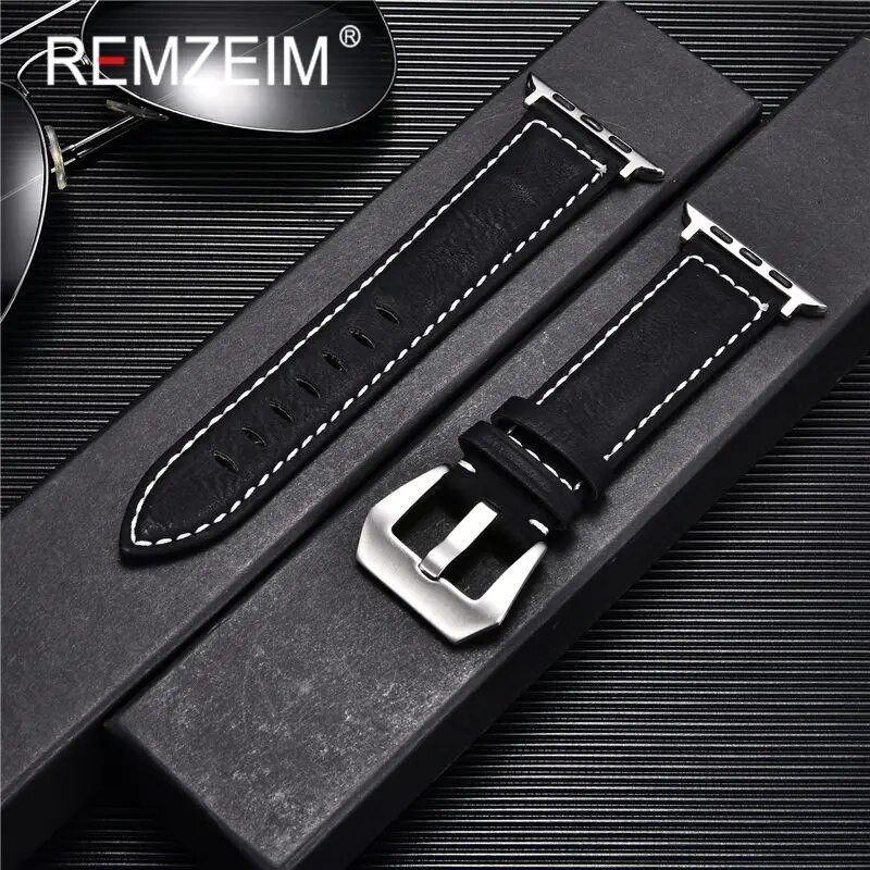 Ματ δερμάτινο λουράκι για Apple Watch Band 49/45/44/42/41/40/38mm Smartwatch Accessories Bracelet iWatch Ultra/8/7/SE/6/5/4/3/2/1