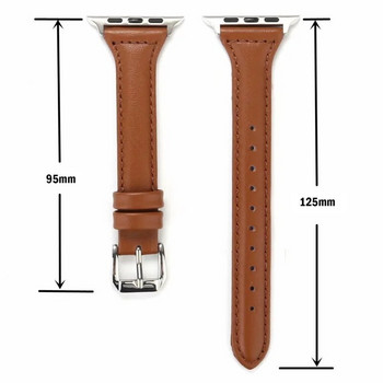 Λεπτό Δερμάτινο λουράκι για Apple Watch Band 44mm 40mm 41mm 42mm 38mm 49mm 44mm Βραχιόλι apple watch 8 λουράκια 45mm Ultra 7 se 3 4 6