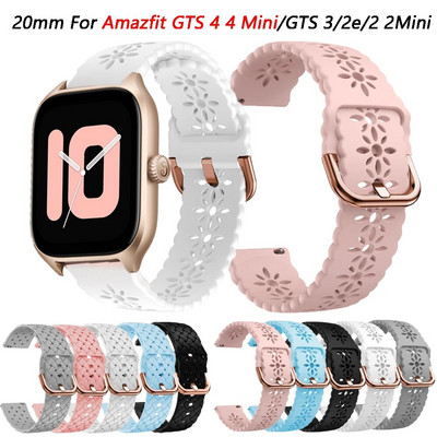 Ζάντα για Amazfit GTS 4/2/2e/3/GTS2 Mini/GTR Βραχιόλι αθλητικού ρολογιού 42mm Amazfit Bip 3 Pro Strap 20mm σιλικόνης Smartwatch Watch