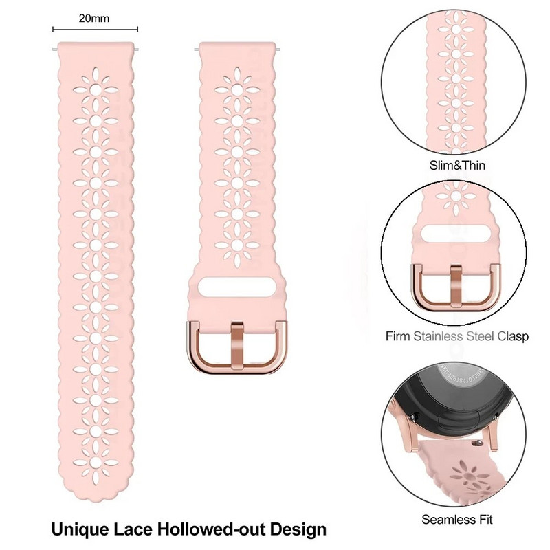 Rihm Amazfit GTS 4/2/2e/3/GTS2 Mini/GTR 42 mm spordikella käevõru Amazfit Bip 3 Pro rihm 20 mm silikoonist nutikella kellarihm